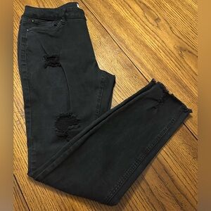 Refuge Distressed Black Women Jeans-Size 14
